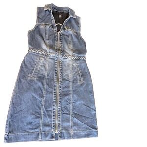 Sleeveless Dress‎ Y2K PreppyINC International Concepts 4P Petite Denim Zip Front